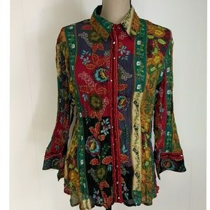 Jaipur snap down top